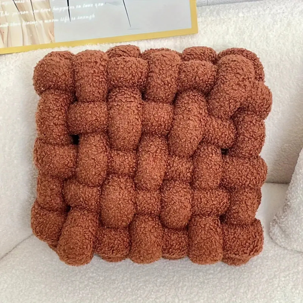 Woven Knot Boucle Cushion