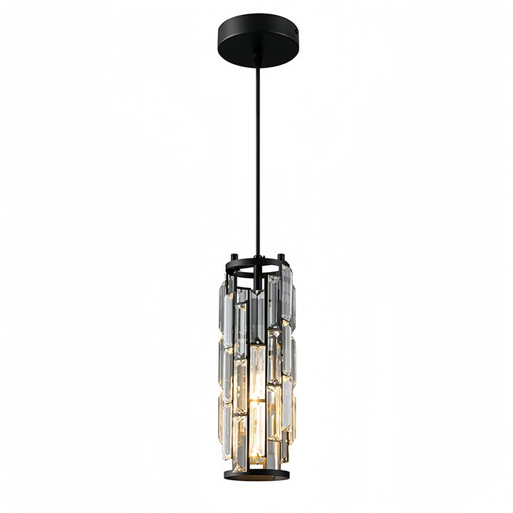 Lumière Luxe Crystal Pendant Light Black/Gold/Chrome