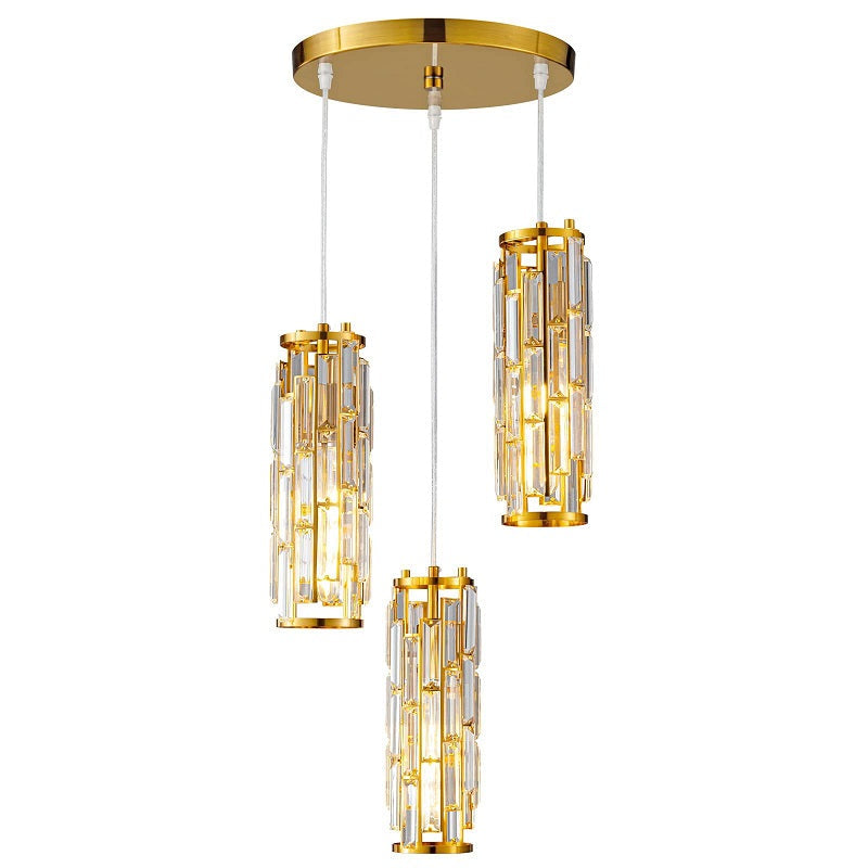 Lumière Luxe Crystal Pendant Light Black/Gold/Chrome