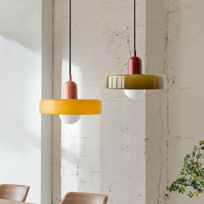 Nordic Glass Mid-Century Pendant Light.