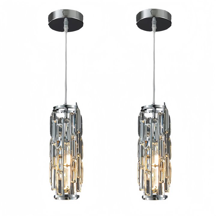 Lumière Luxe Crystal Pendant Light Black/Gold/Chrome