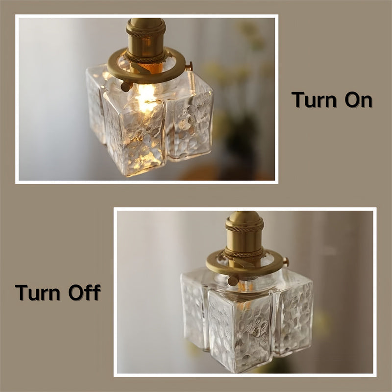 VintageLuxe - Retro Hammered Glass Pendant Light