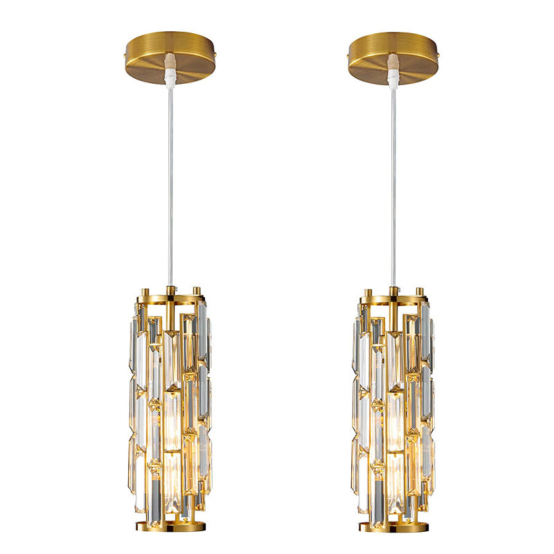 Lumière Luxe Crystal Pendant Light Black/Gold/Chrome