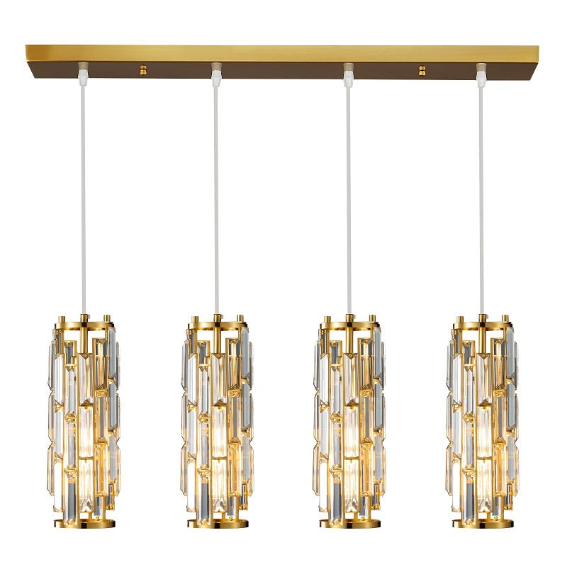 Lumière Luxe Crystal Pendant Light Black/Gold/Chrome