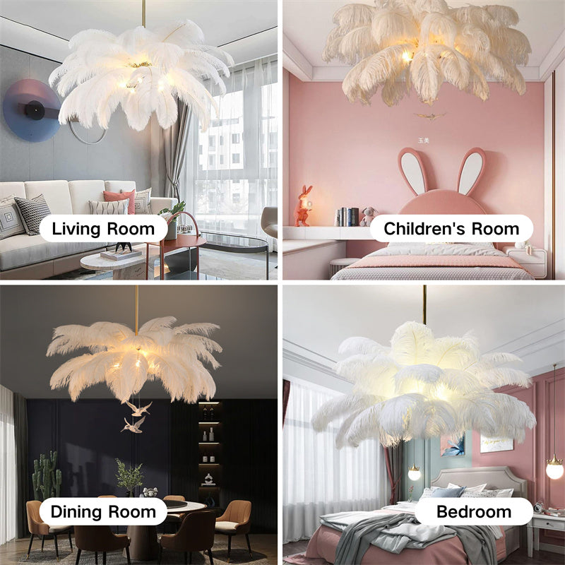 Luxury Extra Large Feather Chandelier