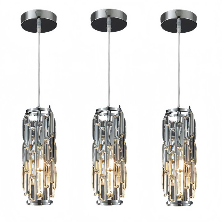 Lumière Luxe Crystal Pendant Light Black/Gold/Chrome