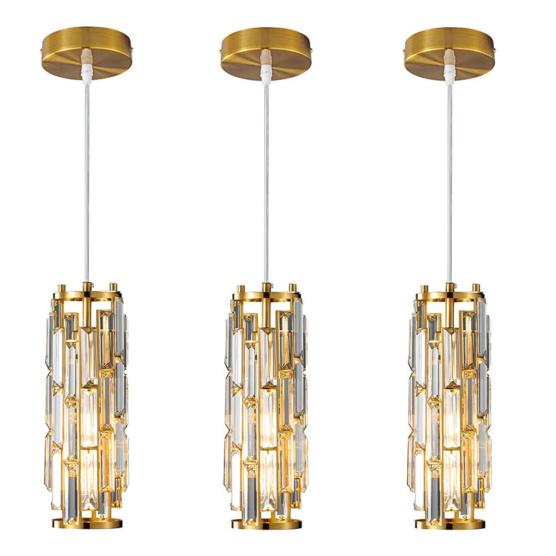 Lumière Luxe Crystal Pendant Light Black/Gold/Chrome