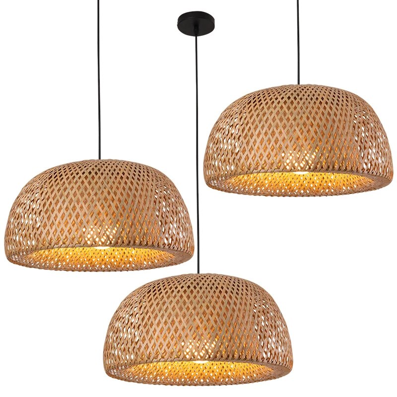 Handwoven Bamboo Pendant Light