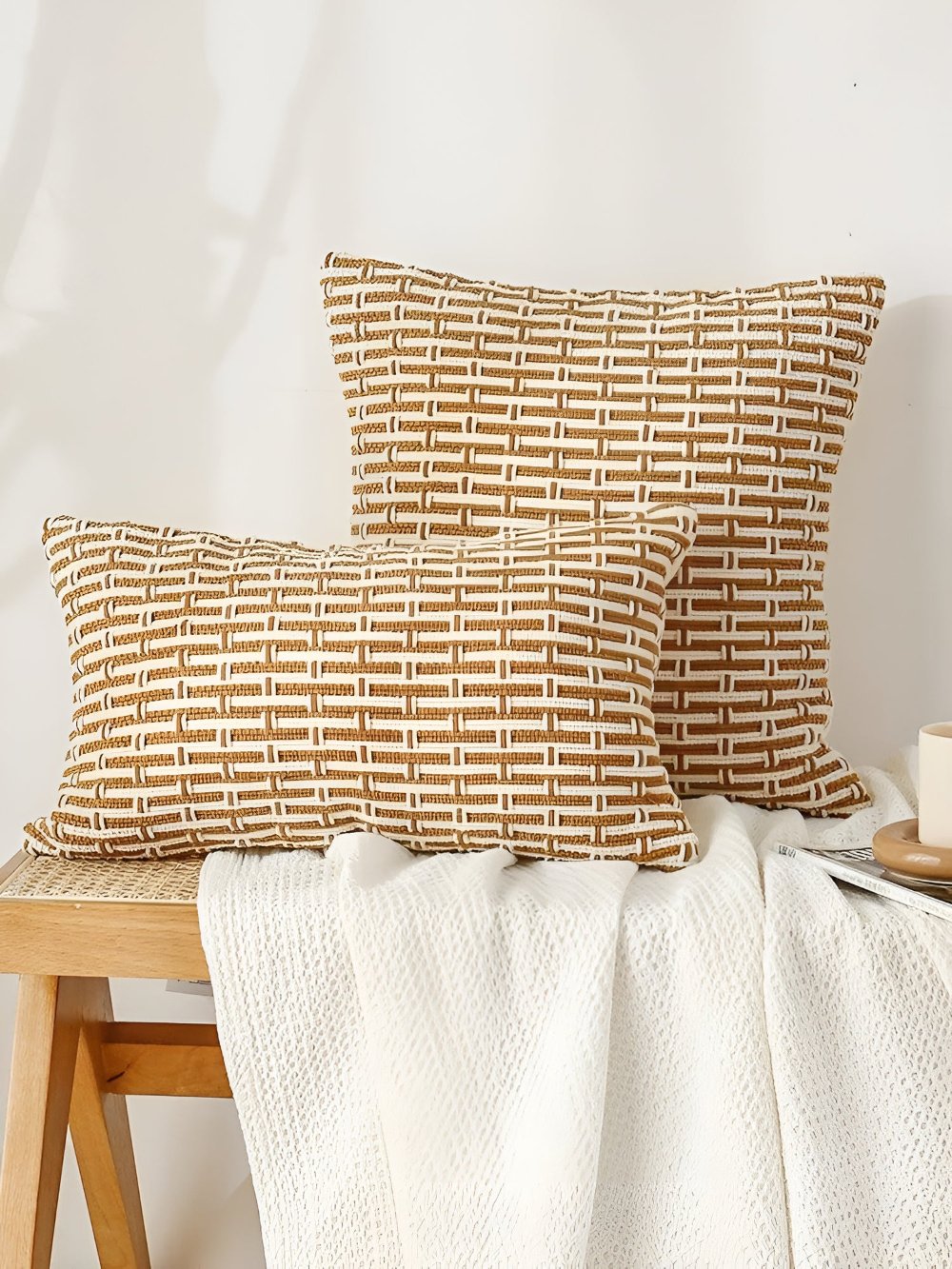 Handwoven Textured Cushion Cover