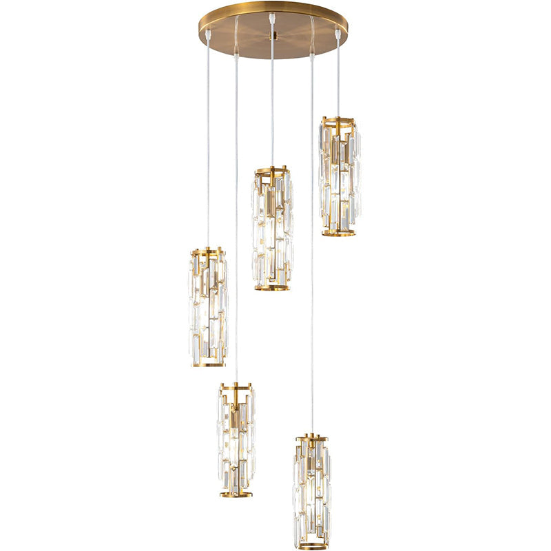 Lumière Luxe Crystal Pendant Light Black/Gold/Chrome