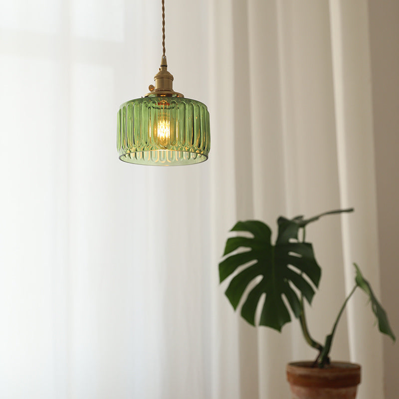 LumiVintage - Vintage Cylinder Glass Pendant Light