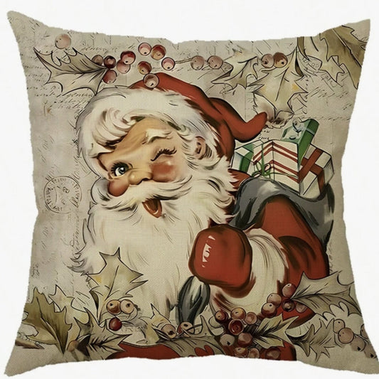 Santa's Charm Vintage Cushion Cover