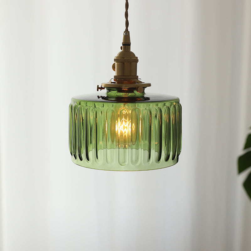 LumiVintage - Vintage Cylinder Glass Pendant Light