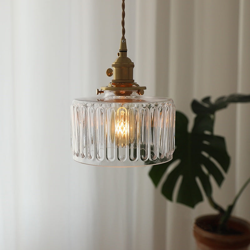 LumiVintage - Vintage Cylinder Glass Pendant Light