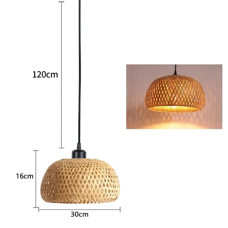 Handwoven Bamboo Pendant Light