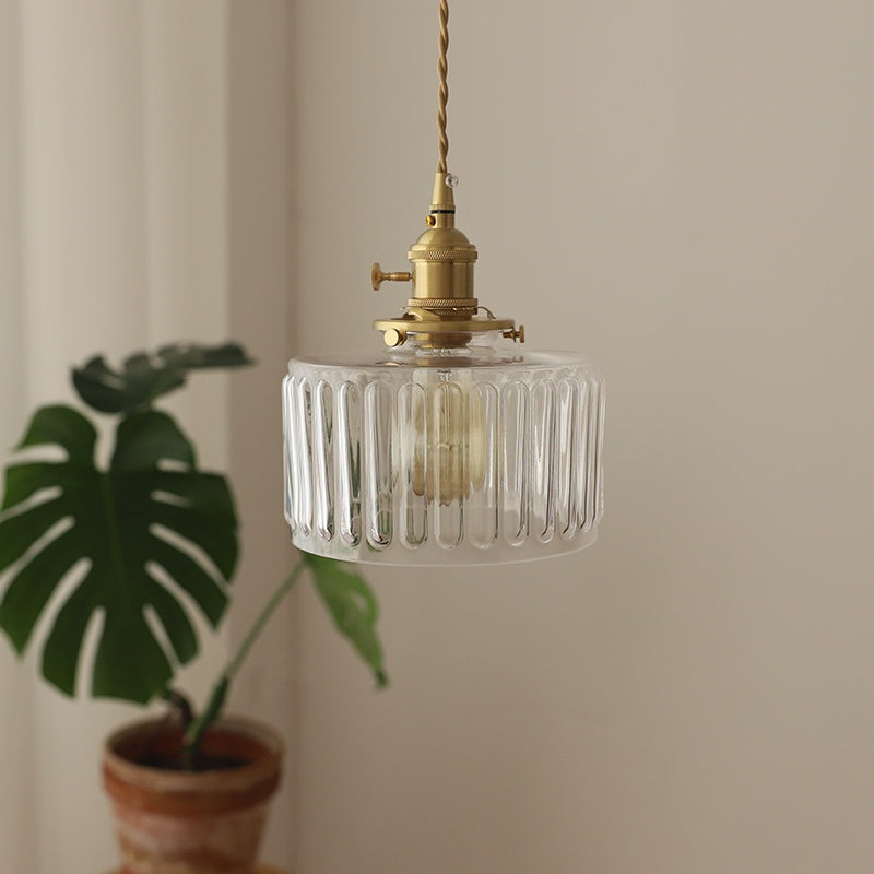 LumiVintage - Vintage Cylinder Glass Pendant Light