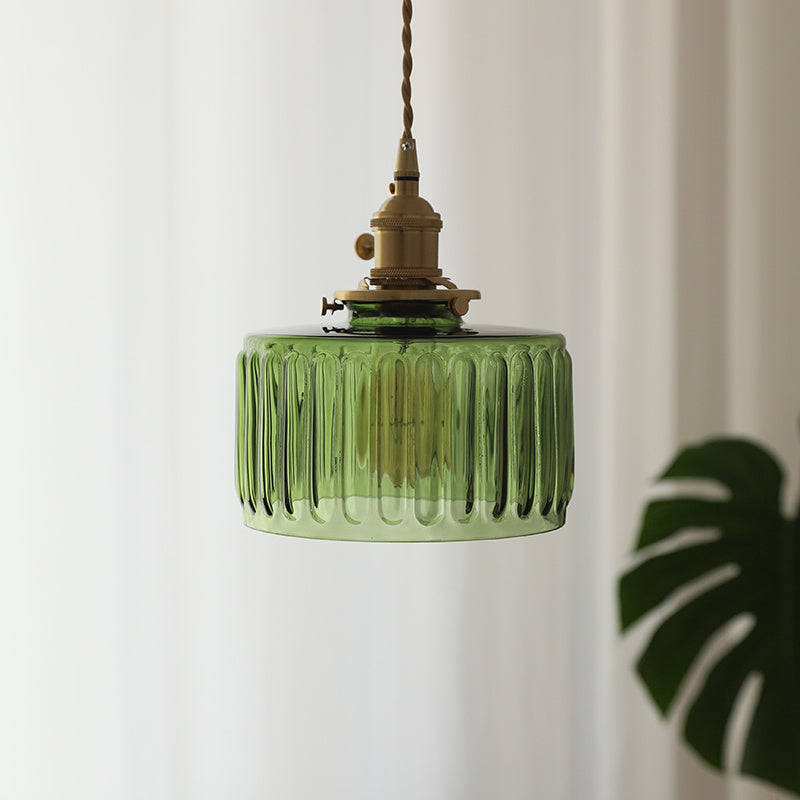 LumiVintage - Vintage Cylinder Glass Pendant Light