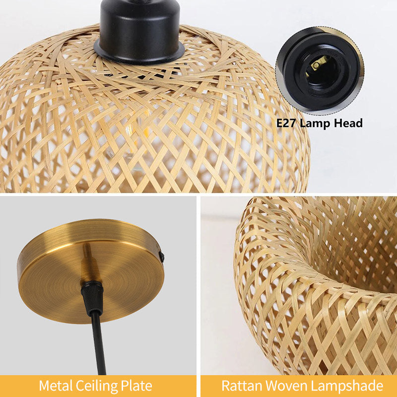 Handwoven Bamboo Pendant Light