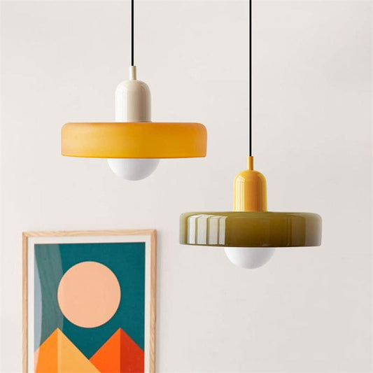 Nordic Glass Mid-Century Pendant Light.