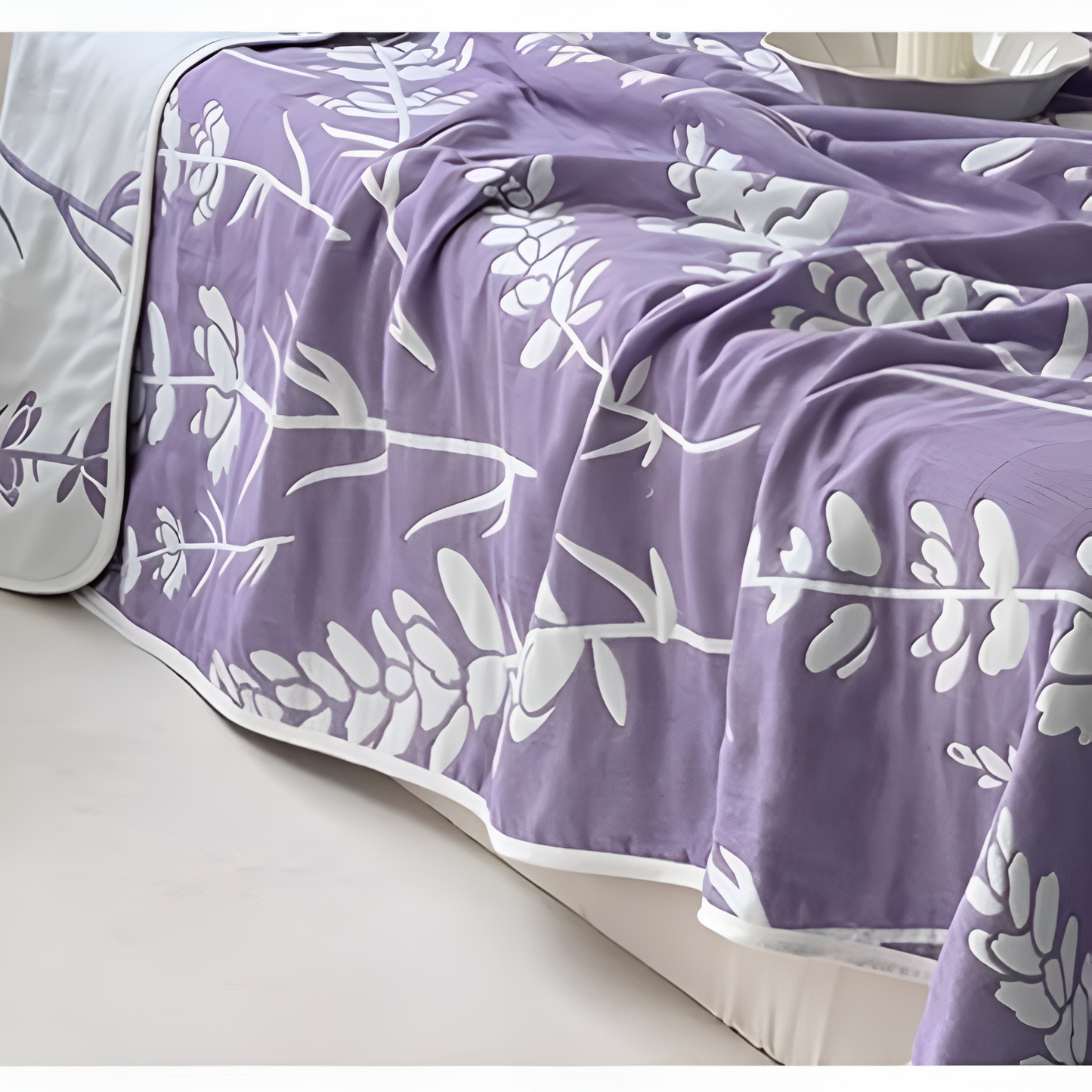 Lavender Bloom Cotton Gauze Blanket