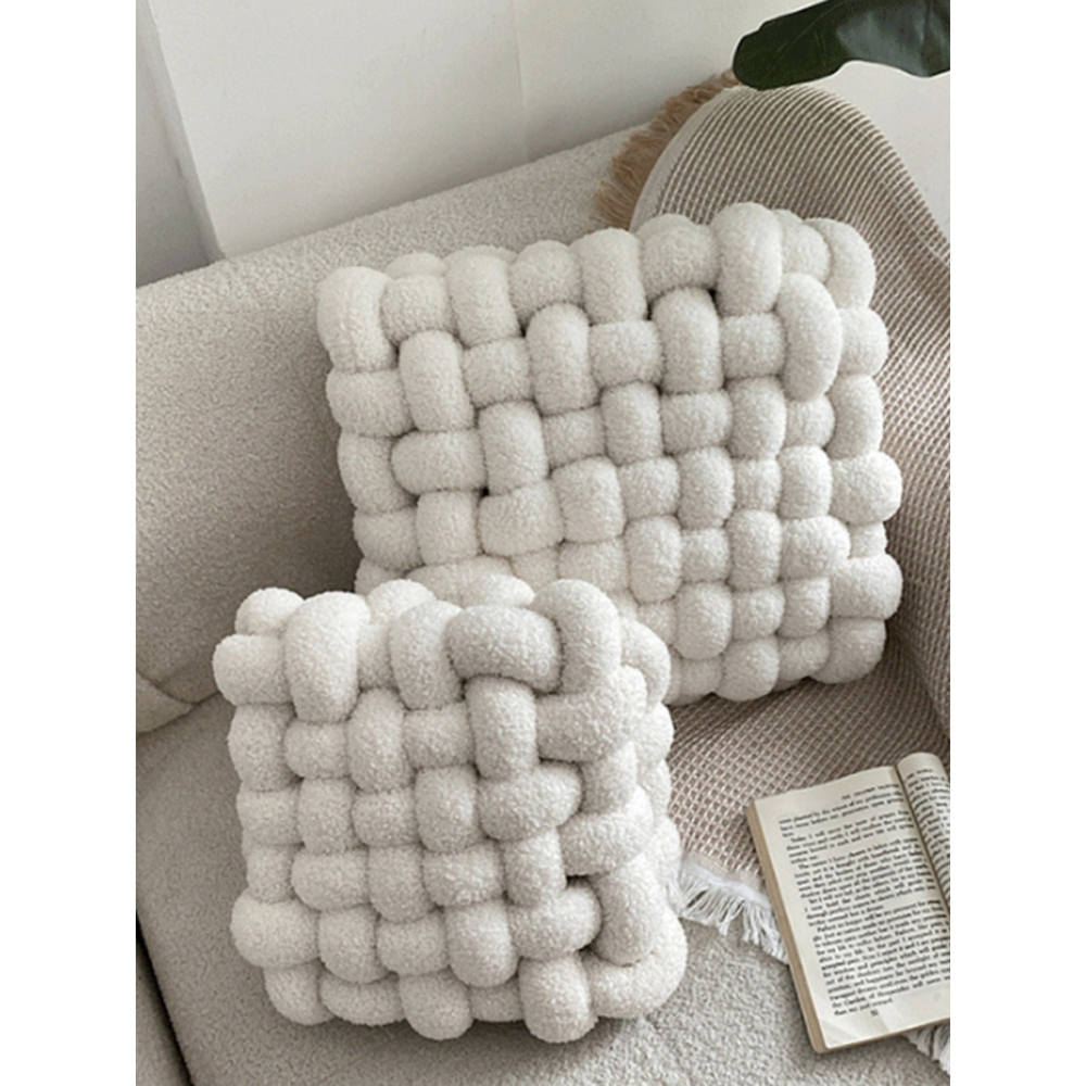 Woven Knot Boucle Cushion