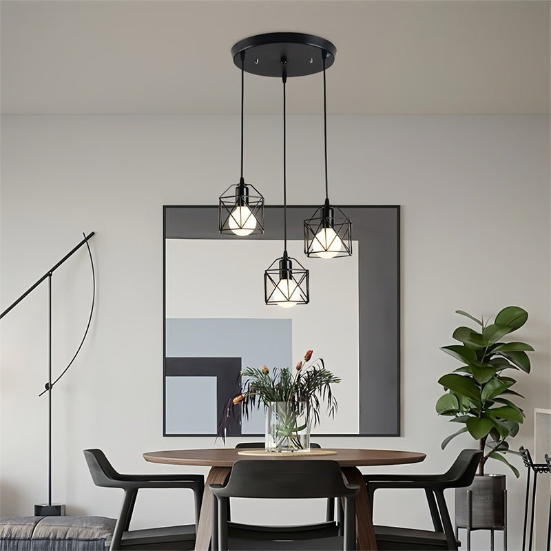 Industrial Vintage Cage Pendant Light