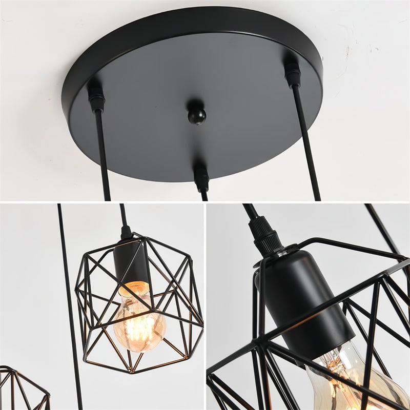 Industrial Vintage Cage Pendant Light