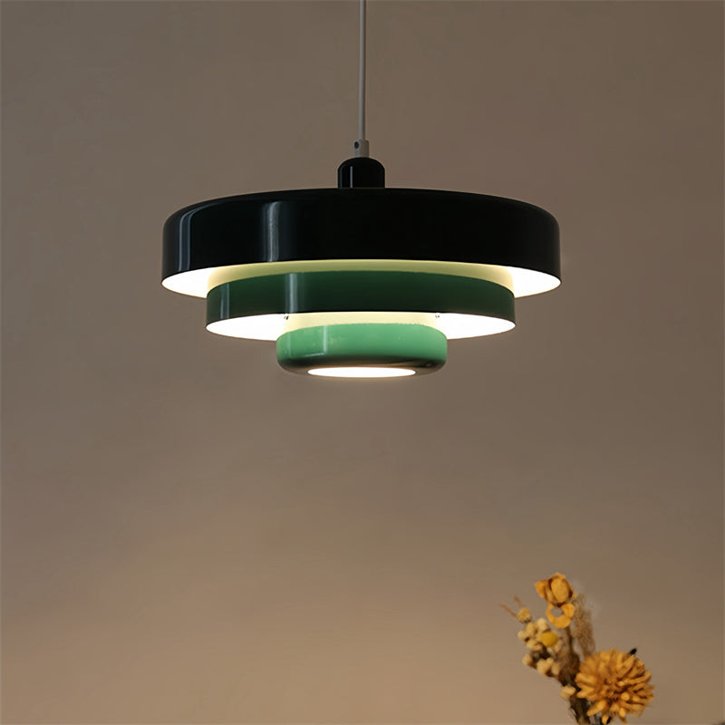 Vintage Hand-Blown Glass Pendant Light