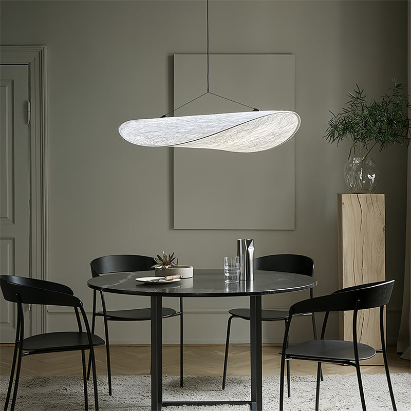 Elegant Silk Pendant Chandelier with Fabric Shade