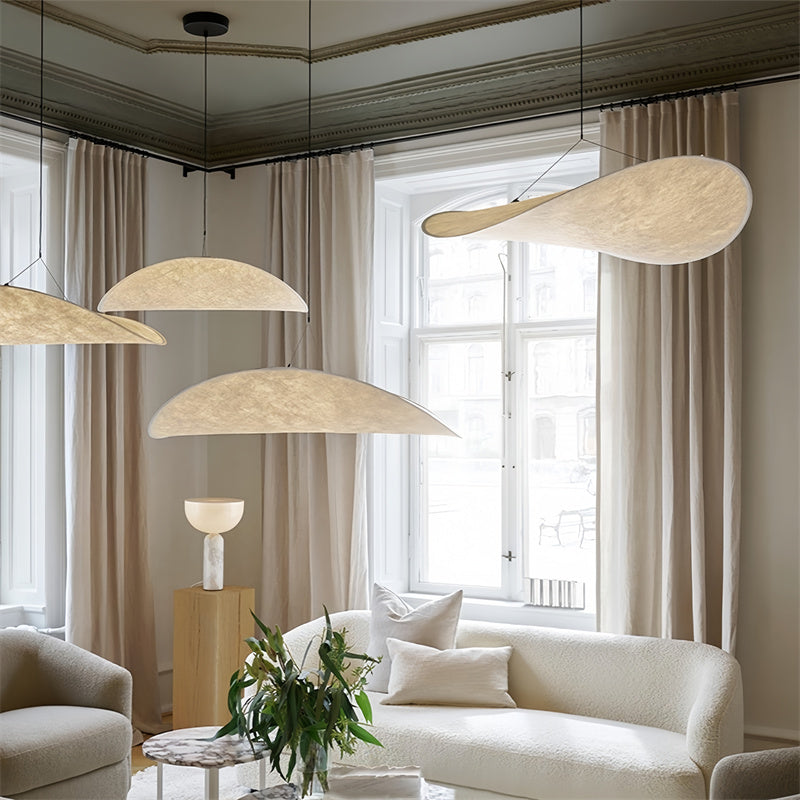 Elegant Silk Pendant Chandelier with Fabric Shade