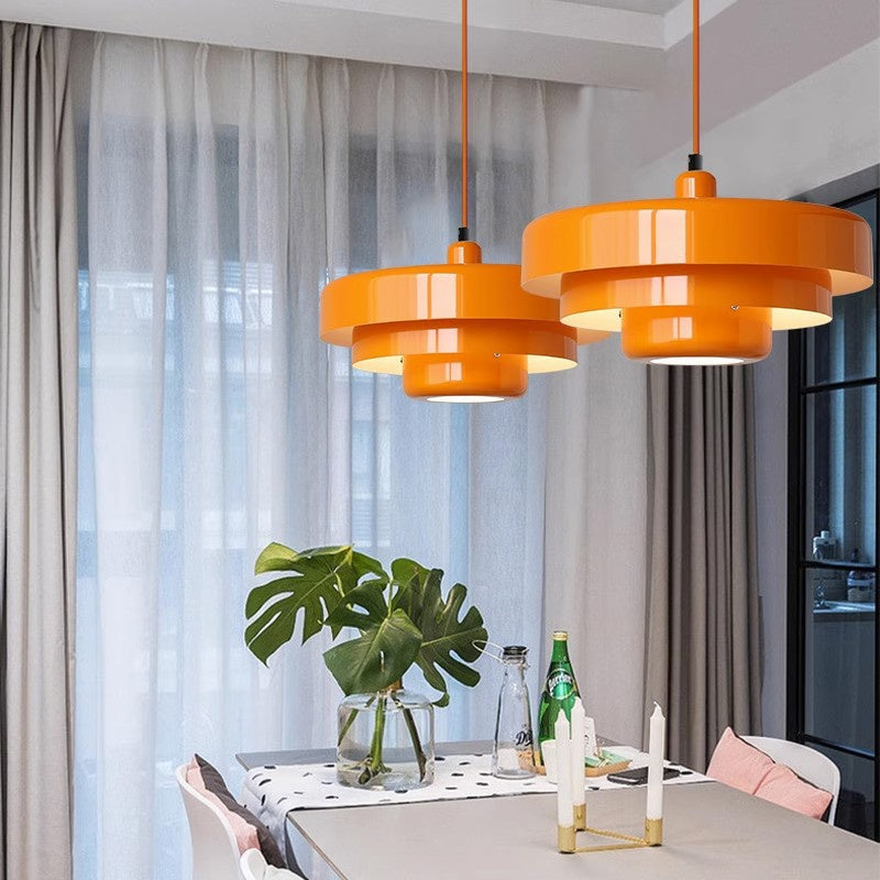 Vintage Hand-Blown Glass Pendant Light