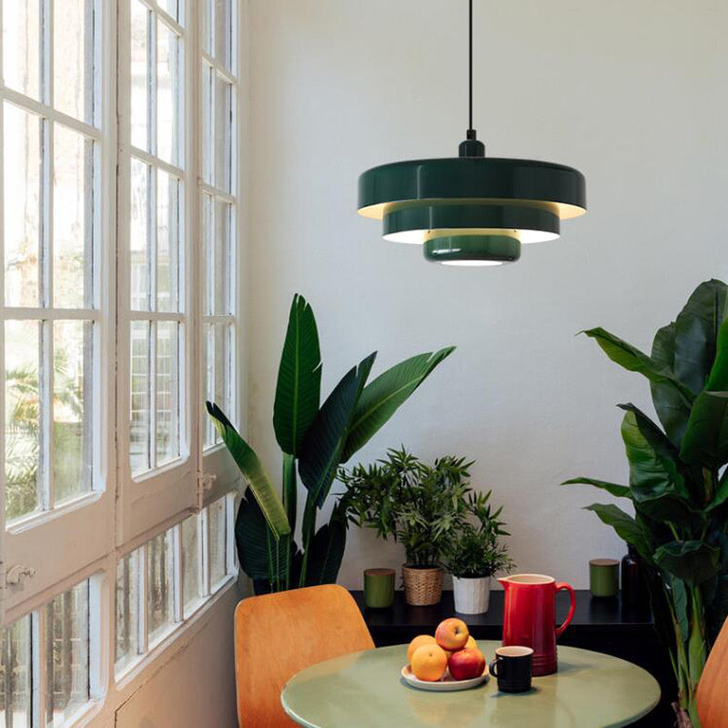 Vintage Hand-Blown Glass Pendant Light