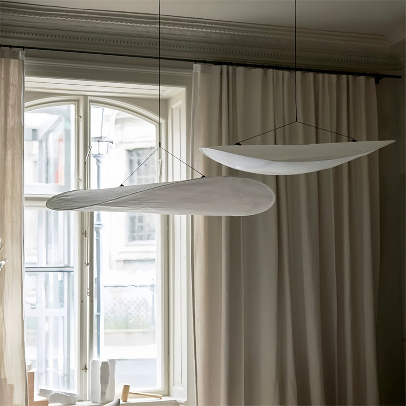 Elegant Silk Pendant Chandelier with Fabric Shade