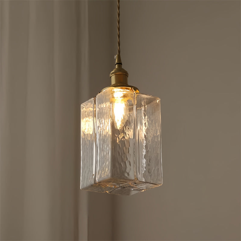 VintageLuxe - Retro Hammered Glass Pendant Light