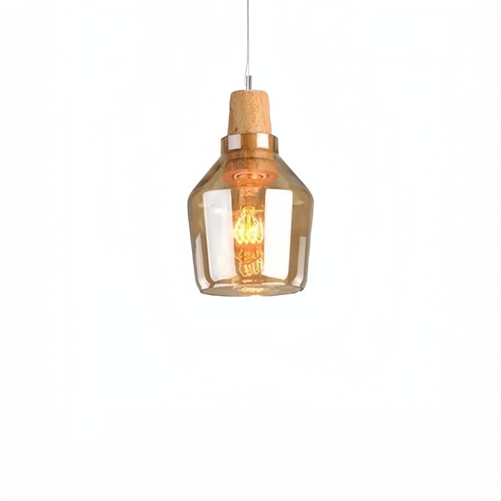 Handcrafted Glass Pendant Light Clear/Smoky/Amber