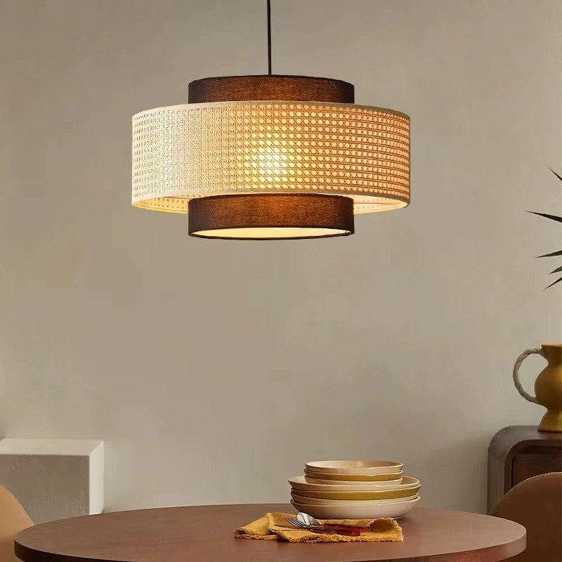 Handwoven Rattan Pendant Light