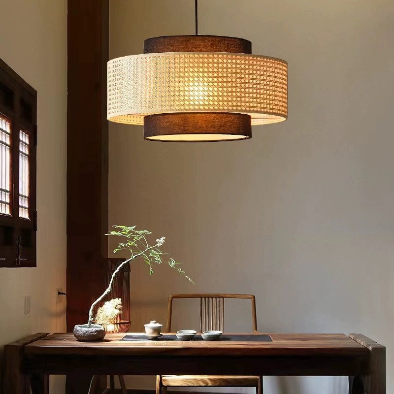 Handwoven Rattan Pendant Light